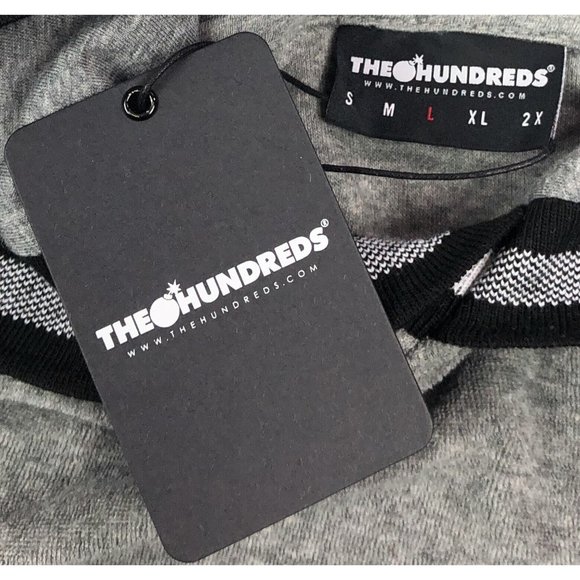 The Hundreds Marvin Mens Large Short Sleeve Hoodie Sweatshirt Gray Terry Cloth - Picture 6 of 12